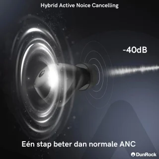 DunRock Pop draadloze in-ear oordopjes Bluetooth ANC