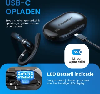 DynaBright Draadloze Headset PRO Bluetooth 5.1