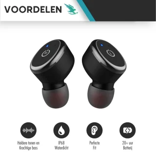 Eagle F12 Draadloze In-Ear Oordopjes Zwart