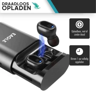 Eagle F12 Draadloze In-Ear Oordopjes Zwart