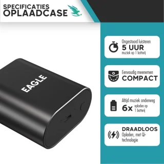 Eagle F12 Draadloze In-Ear Oordopjes Zwart