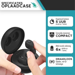 Eagle X12 Draadloze In-Ear Oordopjes Zwart