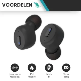 Eagle X12 Draadloze In-Ear Oordopjes Zwart