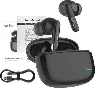EarFun Air Mini 2 Bluetooth 5.2 In-ear Oordopjes Zwart