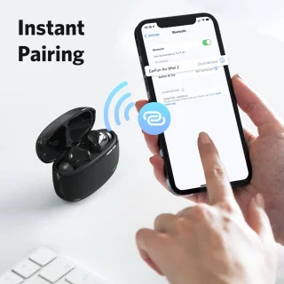EarFun Air Mini 2 Bluetooth 5.2 In-ear Oordopjes Zwart