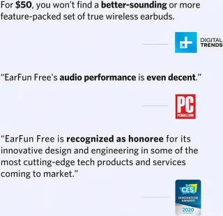 Earfun Free draadloze oordopjes