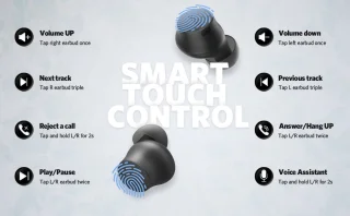 EarFun Free Mini Draadloze Oordopjes Zwart