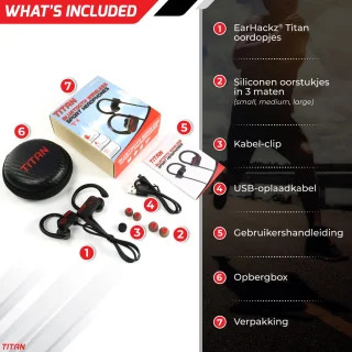 EarHackz® Titan - Draadloze Bluetooth Oordopjes