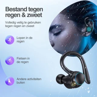 EDSYS Sport Draadloze Bluetooth Oordopjes met Microfoon