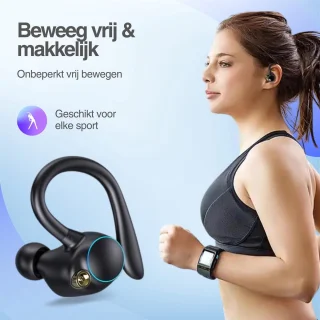 EDSYS Sport Draadloze Bluetooth Oordopjes met Microfoon