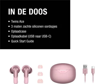 Fresh 'n Rebel Twins Ace True Wireless Earbuds Pastel Pink