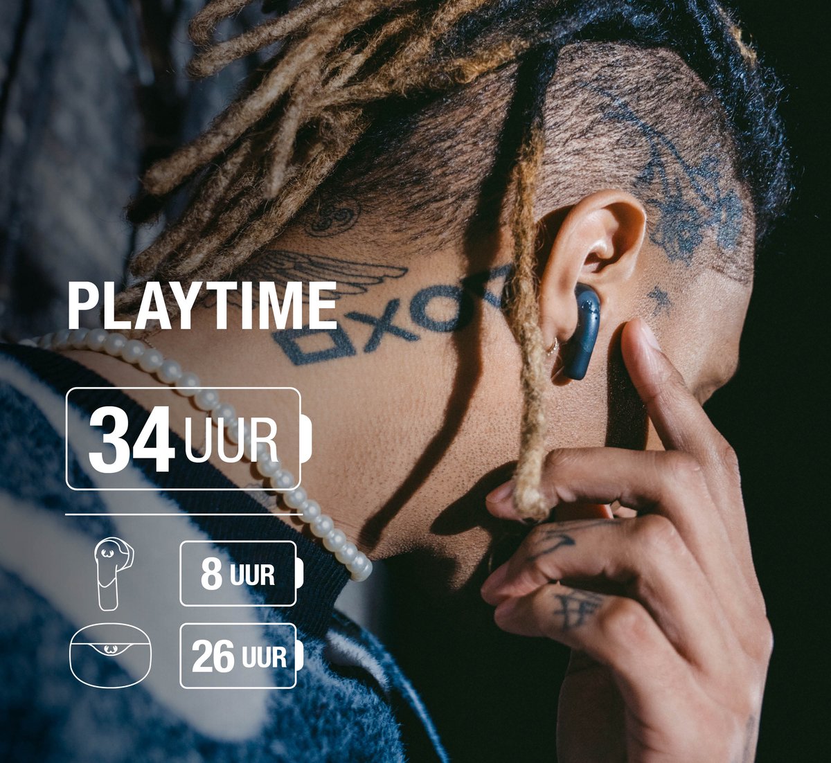 Wat vinden we goed aan de Fresh 'n Rebel Twins Ace True Wireless Earbuds True Blue