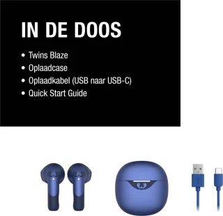 Fresh 'n Rebel Twins Blaze True Blue draadloze oortjes