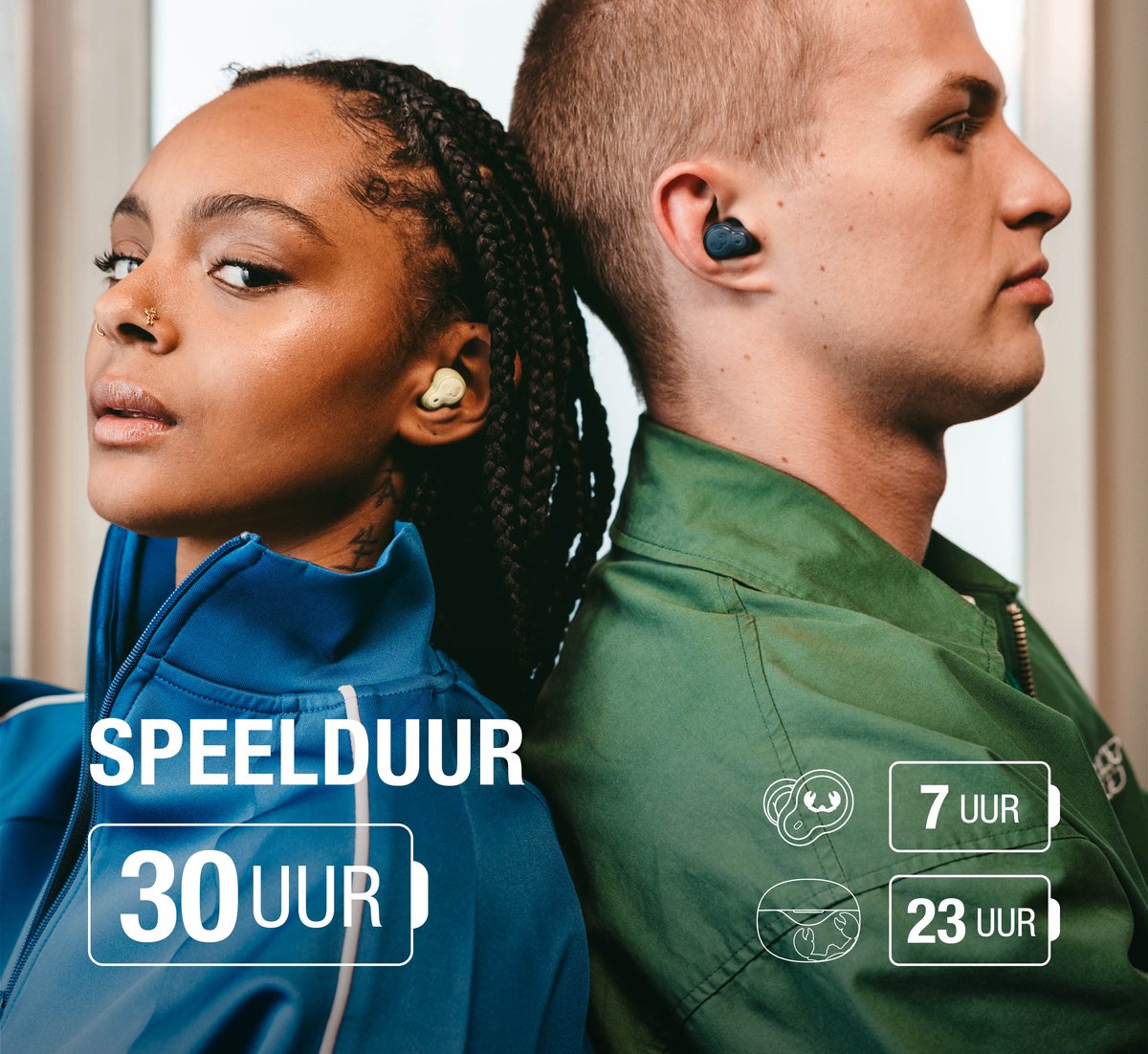 Wat vinden we goed aan de Fresh 'n Rebel Twins Breez Draadloze Oordopjes Steel Blue
