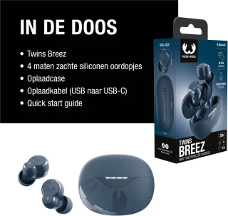 Fresh 'n Rebel Twins Breez Draadloze Oordopjes Steel Blue