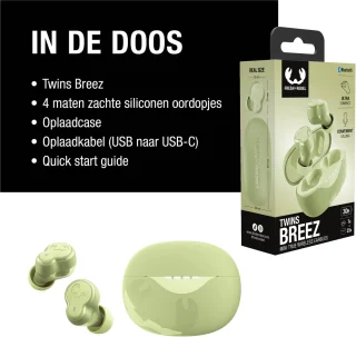Fresh 'n Rebel Twins Breez draadloze oordopjes Wild Green