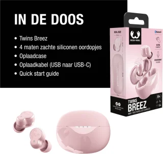 Fresh 'n Rebel Twins Breez Volledig Draadloze Oordopjes Pastel Pink