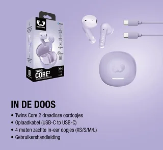 Fresh 'n Rebel Twins Core 2 - Draadloze oordopjes Dreamy Lilac