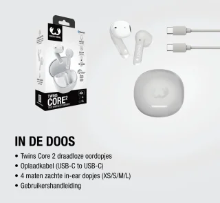Fresh 'n Rebel Twins Core 2 Draadloze oordopjes - Ice Grey