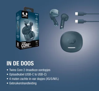 Fresh 'n Rebel Twins Core 2 - Draadloze oordopjes (Steel Blue)