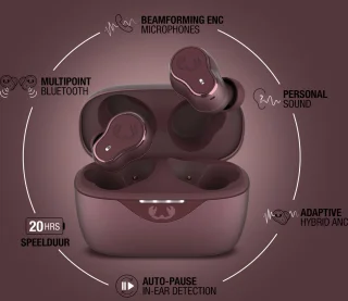 Fresh 'n Rebel Twins Elite - In-ear oordopjes Deep Mauve