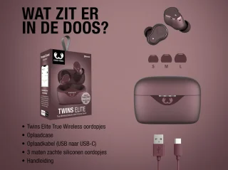 Fresh 'n Rebel Twins Elite - In-ear oordopjes Deep Mauve