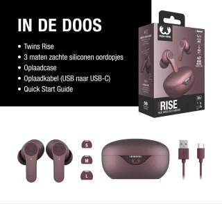 Fresh 'n Rebel Twins Rise Draadloze Oordopjes Deep Mauve