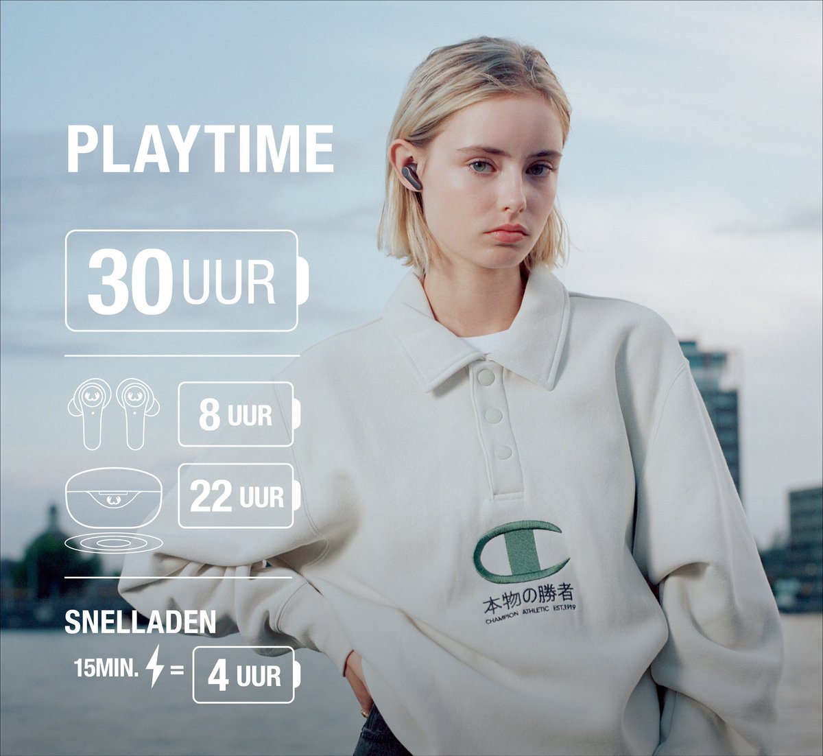 Wat vinden we goed aan de Fresh 'n Rebel Twins Rise Draadloze Oordopjes Dried Green