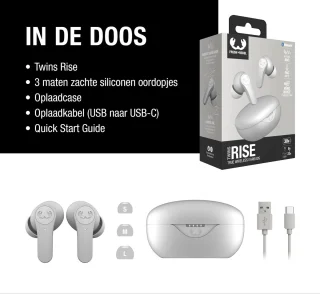 Fresh 'n Rebel Twins Rise Draadloze Oordopjes Ice Grey