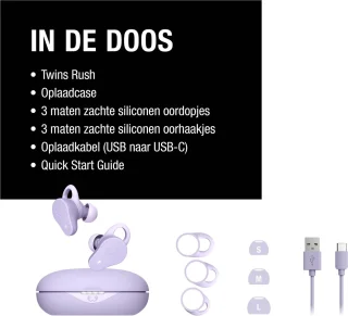 Fresh 'n Rebel Twins Rush Draadloze Sport Oordopjes Dreamy Lilac