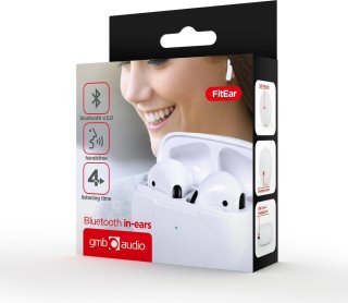 Gembird FitEar X200W Bluetooth oordopjes wit