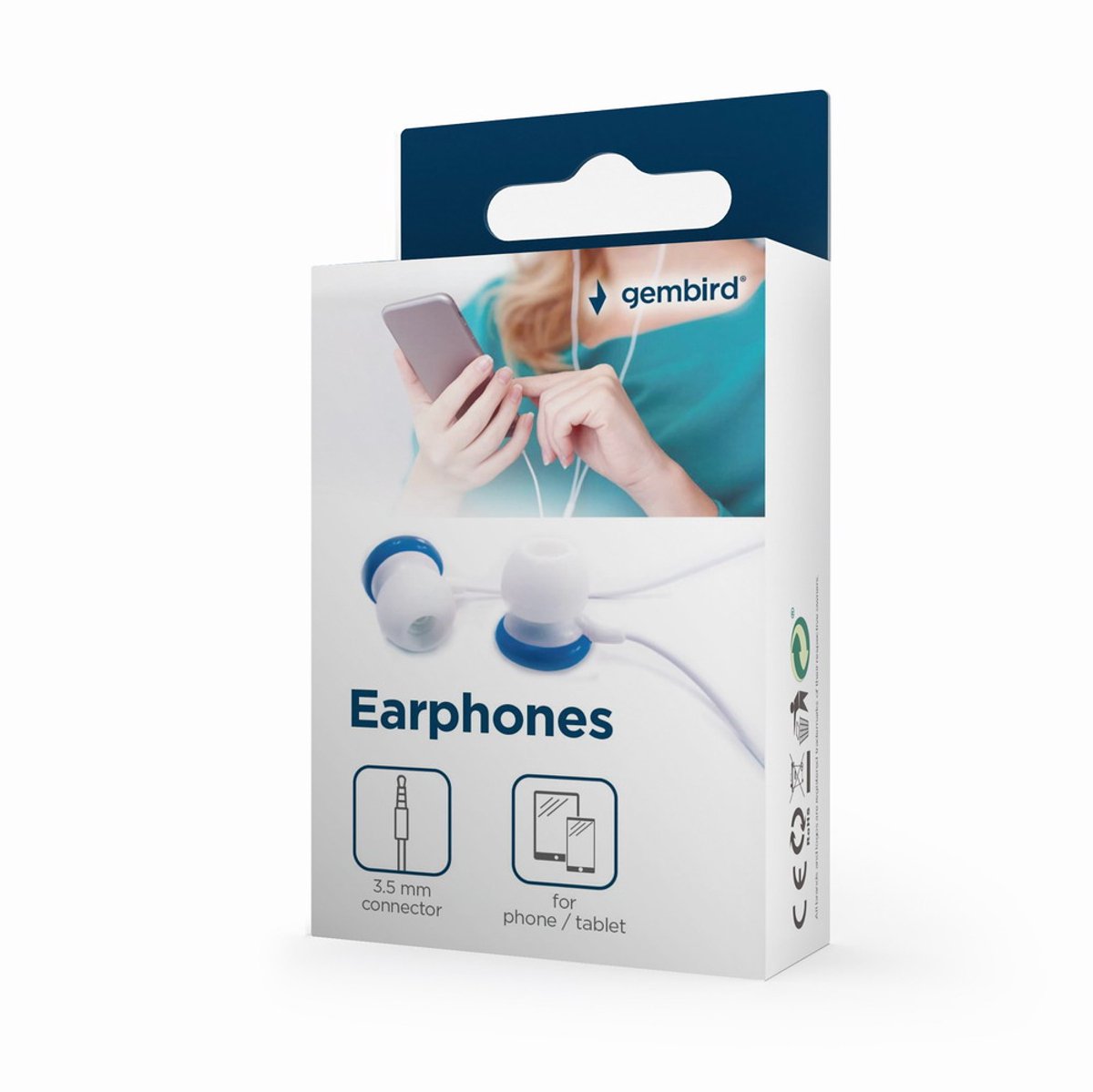 Gembird MHP-EP-001-B In-ear Oordopjes Blauw