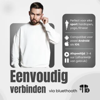 GØDLY V Premium Draadloze Bluetooth Oordopjes Zwart