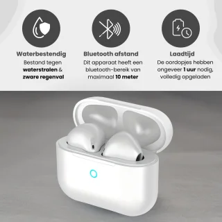 GØDLY X Premium Draadloze Bluetooth Oordopjes Wit