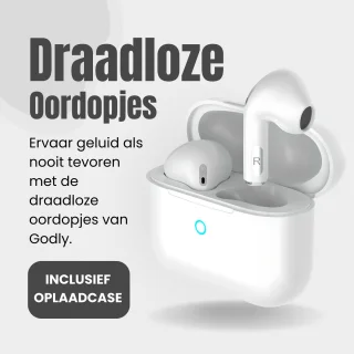 GØDLY X Premium Draadloze Bluetooth Oordopjes Wit