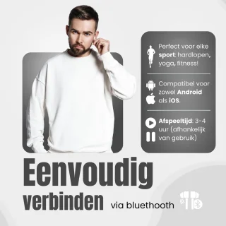 GØDLY X Premium Draadloze Bluetooth Oordopjes Wit