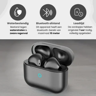 GØDLY X Premium Draadloze Bluetooth Oordopjes Zwart