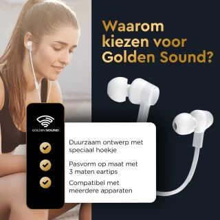 Golden Sound Bedrade Oordopjes 3.5mm met Microfoon