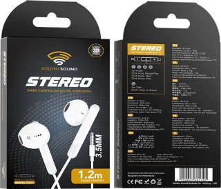 Golden Sound Bedrade Oordopjes met Microfoon 3.5mm Jack