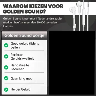 Golden Sound Bedrade Oordopjes met Microfoon 3.5mm Jack
