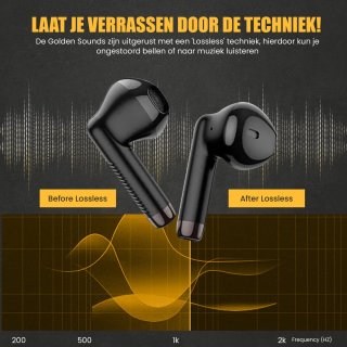 Golden Sound Bluetooth oordopjes zwart