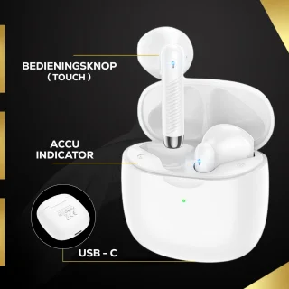 Golden Sound draadloze Bluetooth oordopjes wit