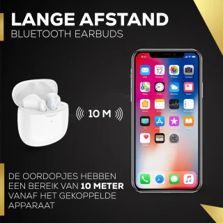 Golden Sound draadloze Bluetooth oordopjes wit