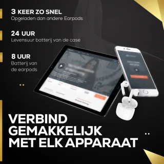 Golden Sound draadloze Bluetooth oordopjes wit