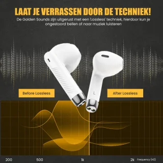 Golden Sound draadloze Bluetooth oordopjes wit