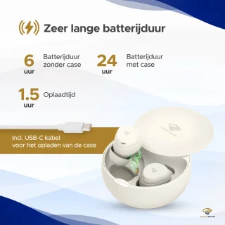 Golden Sound Sleep Plugs draadloze oordopjes beige