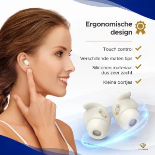 Golden Sound Sleep Plugs draadloze oordopjes beige