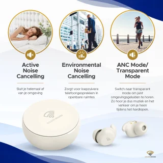 Golden Sound Sleep Plugs draadloze oordopjes beige