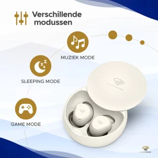 Golden Sound Sleep Plugs draadloze oordopjes beige