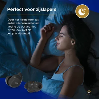 Golden Sound Sleep Plugs draadloze oordopjes zwart